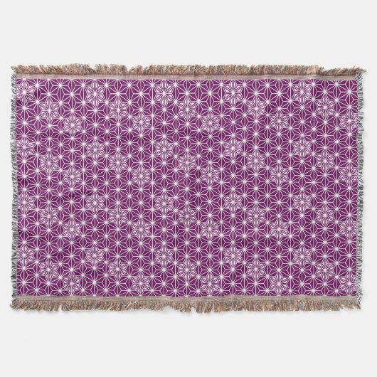 Japans Asanoha-patroon - paars van aubergineplant Deken (Voorkant)