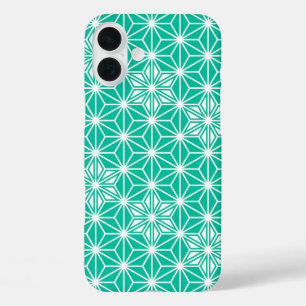 Japans Asanoha-patroon - paukblauw iPhone 16 Plus Hoesje