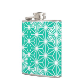 Japans Asanoha-patroon - paukblauw Heupfles (Links)