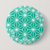 Japans Asanoha-patroon - paukblauw Ronde Button 7,6 Cm (Voorkant)