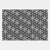 Japans Asanoha-patroon, rood, zwart/wit, goud Inpakpapier Vel (Voorkant 2)