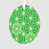 Japans Asanoha-patroon - smaragdgroen Ornament (voorkant)
