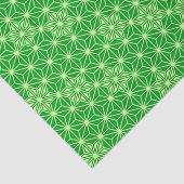 Japans Asanoha-patroon - smaragdgroen Tissuepapier (Detail)