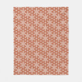 Japans Asanoha-patroon - terracotta Fleece Deken (Voorkant)