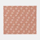 Japans Asanoha-patroon - terracotta Fleece Deken (Voorkant (Horizontaal))