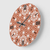 Japans Asanoha-patroon - terracotta Grote Klok (Hoek)