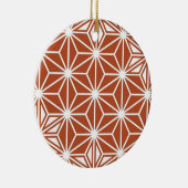 Japans Asanoha-patroon - terracotta Keramisch Ornament (Rechts)