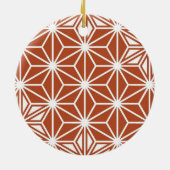 Japans Asanoha-patroon - terracotta Keramisch Ornament (Achterkant)