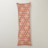 Japans Asanoha-patroon - terracotta Lichaamskussen (Achterkant (Verticaal))