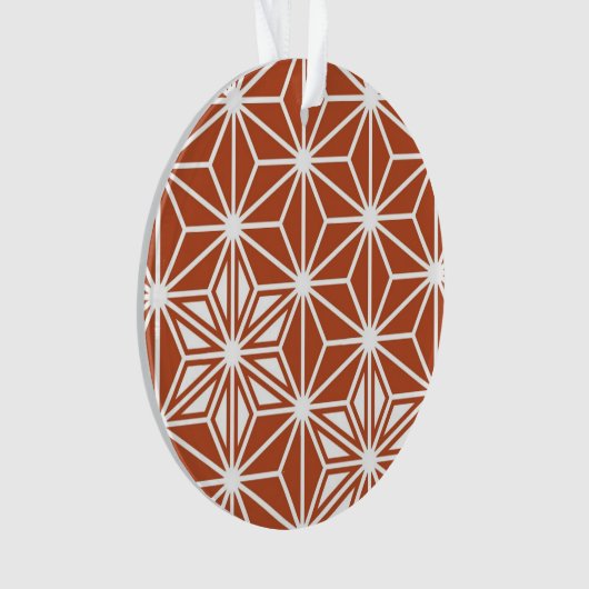 Japans Asanoha-patroon - terracotta Ornament (voorkant)