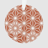 Japans Asanoha-patroon - terracotta Ornament (voorkant)