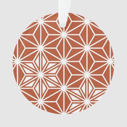 Japans Asanoha-patroon - terracotta Ornament (voorkant)