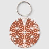 Japans Asanoha-patroon - terracotta Sleutelhanger (Voorkant)