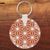 Japans Asanoha-patroon - terracotta Sleutelhanger (Voorkant)