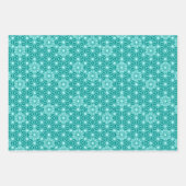 Japans Asanoha-patroon, Turquoise, Coral, Blue  Inpakpapier Vel (Voorkant)