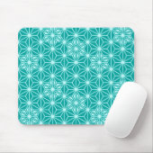 Japans Asanoha-patroon - turquoise Muismat (Met muis)