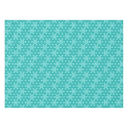 Japans Asanoha-patroon - turquoise Tafelkleed (Voorkant (Horizontaal))