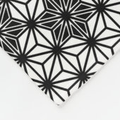 Japans Asanoha-patroon - wit en zwart Fleece Deken (Hoek)