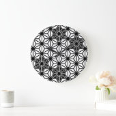 Japans Asanoha-patroon - wit en zwart Grote Klok (Huis)