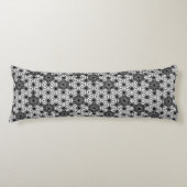 Japans Asanoha-patroon - wit en zwart Lichaamskussen (Voorkant)