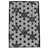 Japans Asanoha-patroon - wit en zwart Medium Cadeauzakje (Voorkant)