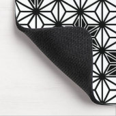 Japans Asanoha-patroon - wit en zwart Muismat (Hoek)