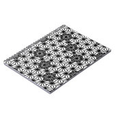 Japans Asanoha-patroon - wit en zwart Notitieboek (Linkerzijde)