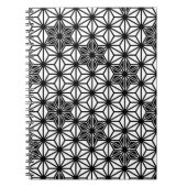 Japans Asanoha-patroon - wit en zwart Notitieboek (Voorkant)