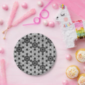 Japans Asanoha-patroon - wit en zwart Papieren Bordje (Feest)