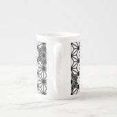 Japans Asanoha-patroon - wit en zwart Porselein Kop (Achterkant)