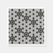 Japans Asanoha-patroon - wit en zwart Servet (Voorkant)