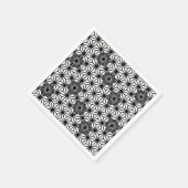 Japans Asanoha-patroon - wit en zwart Servet (Hoek)
