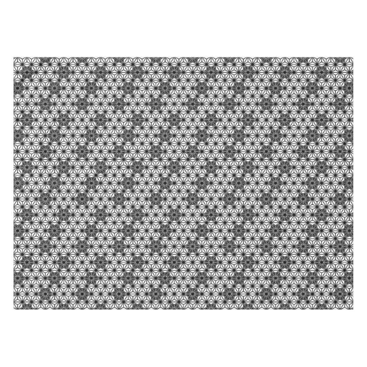 Japans Asanoha-patroon - wit en zwart Tafelkleed (Voorkant (Horizontaal))