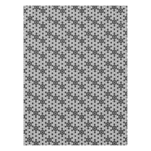 Japans Asanoha-patroon - wit en zwart Tafelkleed (Voorkant)