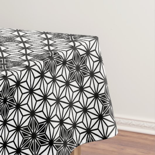 Japans Asanoha-patroon - wit en zwart Tafelkleed (Voorbeeld)