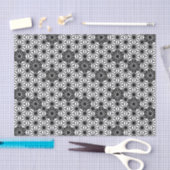 Japans Asanoha-patroon - wit en zwart Tissuepapier (Craft)