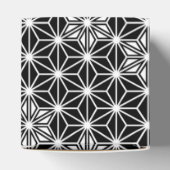 Japans Asanoha-patroon - zwart-wit Bedankdoosjes (Bovenkant)