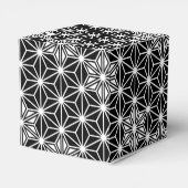 Japans Asanoha-patroon - zwart-wit Bedankdoosjes (Achterkant)