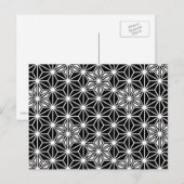 Japans Asanoha-patroon - zwart-wit Briefkaart (Voorkant / Achterkant)