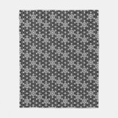 Japans Asanoha-patroon - zwart-wit Fleece Deken (Voorkant)