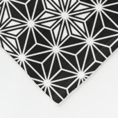 Japans Asanoha-patroon - zwart-wit Fleece Deken (Hoek)