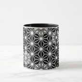 Japans Asanoha-patroon - zwart-wit Mok (Midden)