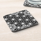 Japans Asanoha-patroon - zwart-wit Onderzetter (Linkerzijde)