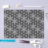 Japans Asanoha-patroon - zwart-wit Tissuepapier (Craft)