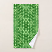 Japans Asanoha Pattern, Emerald and Lime Green Bad Handdoek (Handdoek)