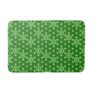 Japans Asanoha Pattern, Emerald and Lime Green Badmat