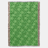 Japans Asanoha Pattern, Emerald and Lime Green Deken (Voorkant Verticaal)
