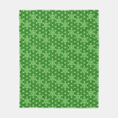 Japans Asanoha Pattern, Emerald and Lime Green Fleece Deken (Voorkant)