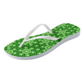 Japans Asanoha Pattern, Emerald and Lime Green Teenslippers (Schuin)