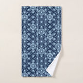 Japans Asanoha Pattern, Indigo and Light Blue Bad Handdoek (Handdoek)